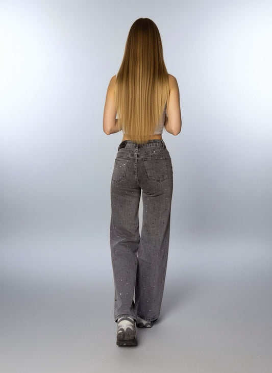 Džinsai su deimančiukais